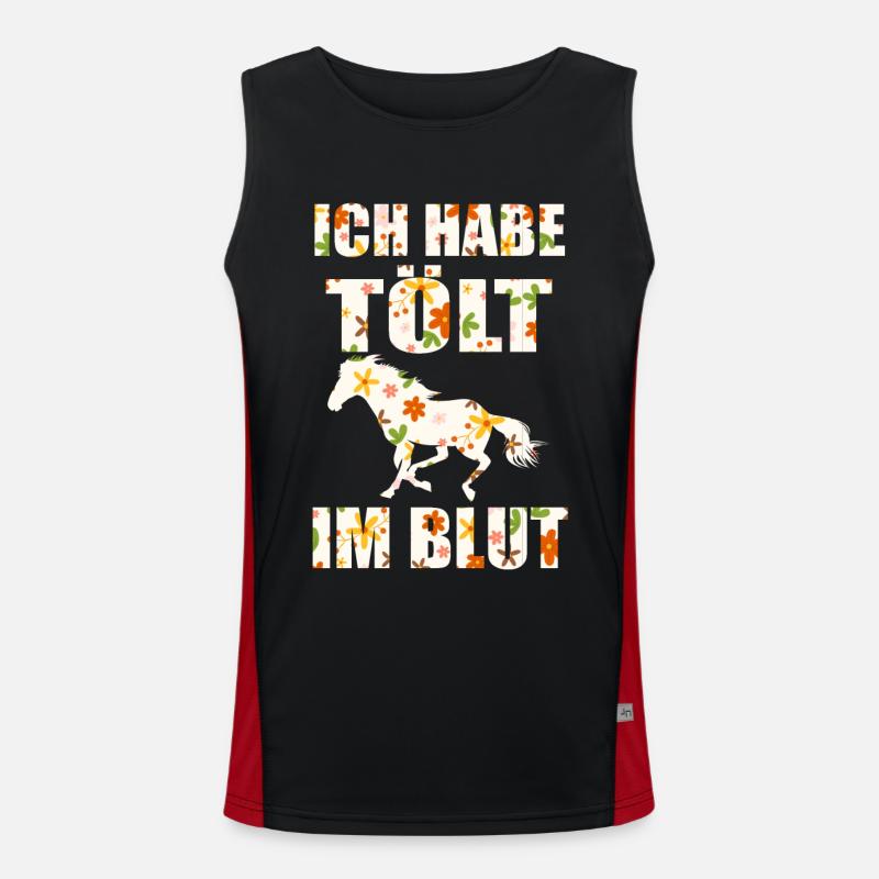 Isländer Islandpferd Islandpferde Geschenk Débardeur respirant contrasté Homme 