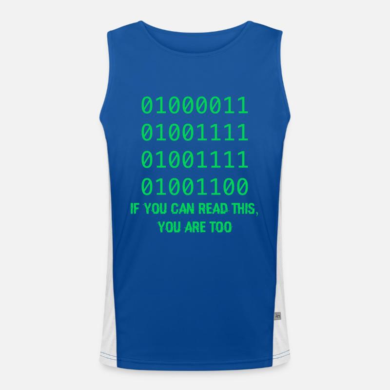 Geschenk für Computer-Binärcode-Entwickler Funktionelles Kontrast-Tank Top für Männer 
