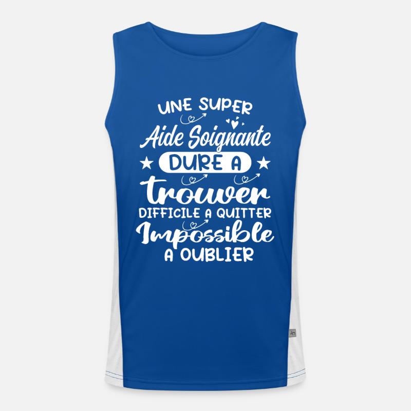 Aide Soignante Aides Soignants Débardeur respirant contrasté Homme 