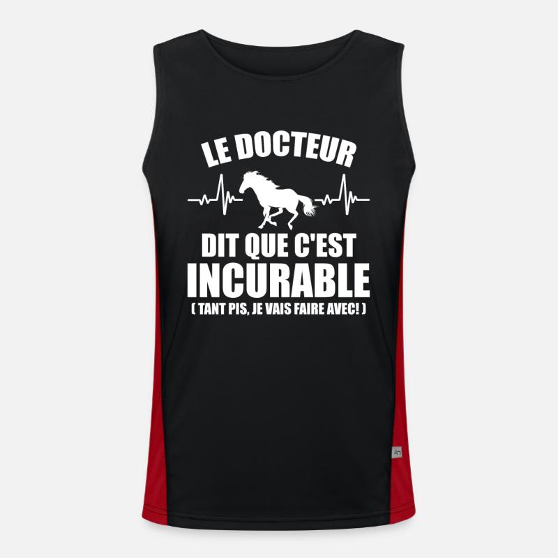 Cheval - c'est incurable Débardeur respirant contrasté Homme 