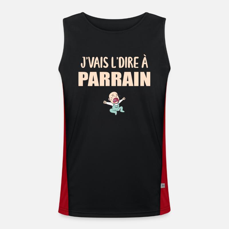 J'vais Le Dire - Parrain - Super Parrain Débardeur respirant contrasté Homme 