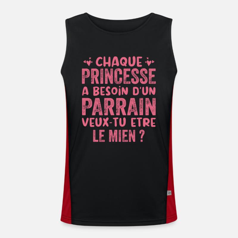 Veux Tu Etre Mon Parrain Débardeur respirant contrasté Homme 