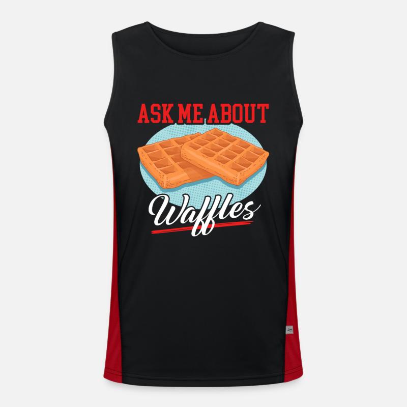 Waffle Waffle Lover Waffles Gift Men's Functional Contrast Tank Top 