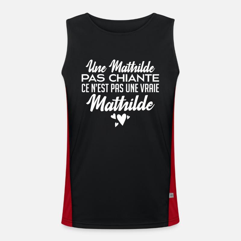 Une Mathilde Pas Chiante Ce N'est Pas Une Vraie Débardeur respirant contrasté Homme 