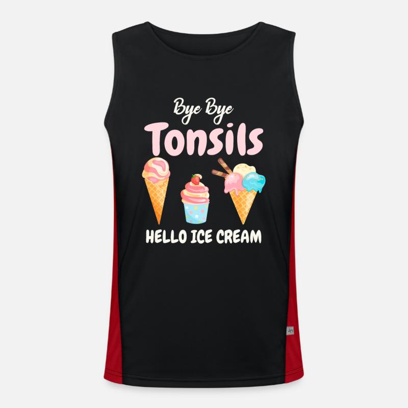 Bye Bye Tonsils Hello Ice Cream Men's Functional Contrast Tank Top 