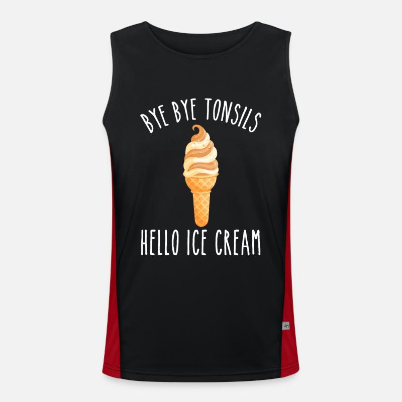 Bye Bye Tonsils Hello Ice Cream Men's Functional Contrast Tank Top 
