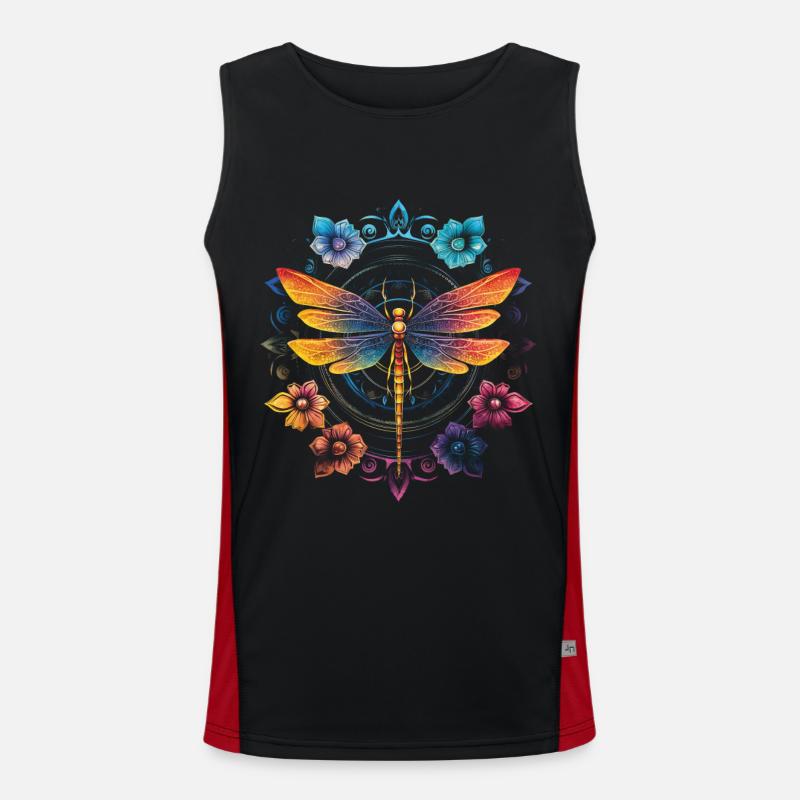 Mandala Chakra Libellule Débardeur respirant contrasté Homme 