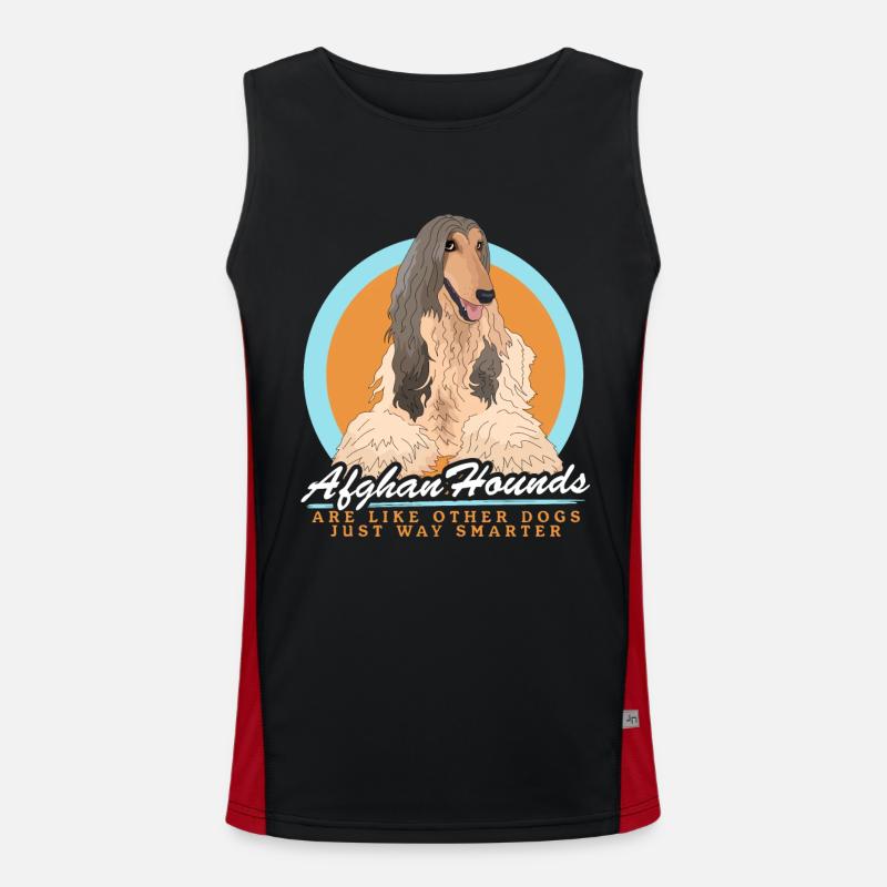 Afghanischer Windhund Hundebesitzer Geschenk Funktionelles Kontrast-Tank Top für Männer 
