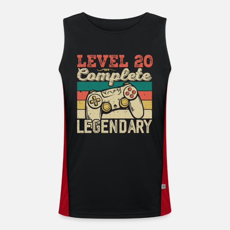 Niveau 20 Complete, Cadeau D'anniversaire 20 Ans Débardeur respirant contrasté Homme 