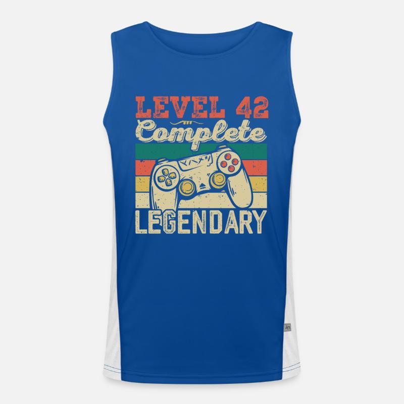 Level 42 Complete, 42 Birthday Gift Men's Functional Contrast Tank Top 