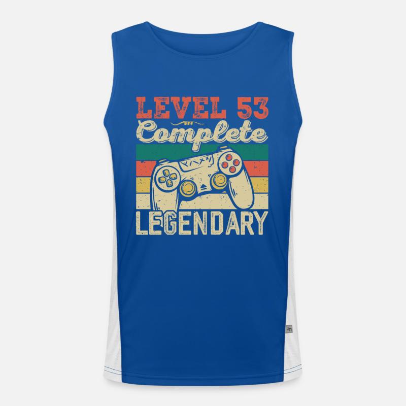 Level 53 Complete, 53 Birthday Gift Men's Functional Contrast Tank Top 