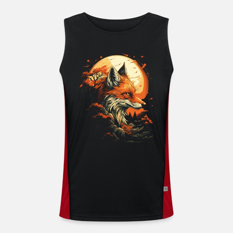 Fantay Fox Magic Fox - Men's Functional Contrast Tank Top  - black/red