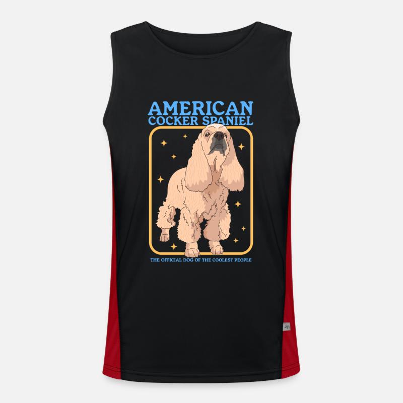 American Cocker Spaniel Dog Gift Men's Functional Contrast Tank Top 