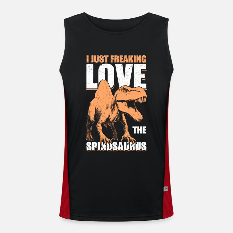 Spinosaurus Dinos Dinosaurier Dino Geschenk Funktionelles Kontrast-Tank Top für Männer 