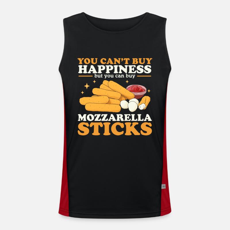 Mozzarella Sticks | Mozzarella Sticks Gift Men's Functional Contrast Tank Top 