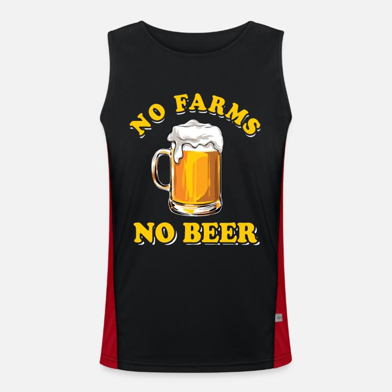 Protestation des agriculteurs - Pas de fermes, pas de bière Débardeur respirant contrasté Homme 