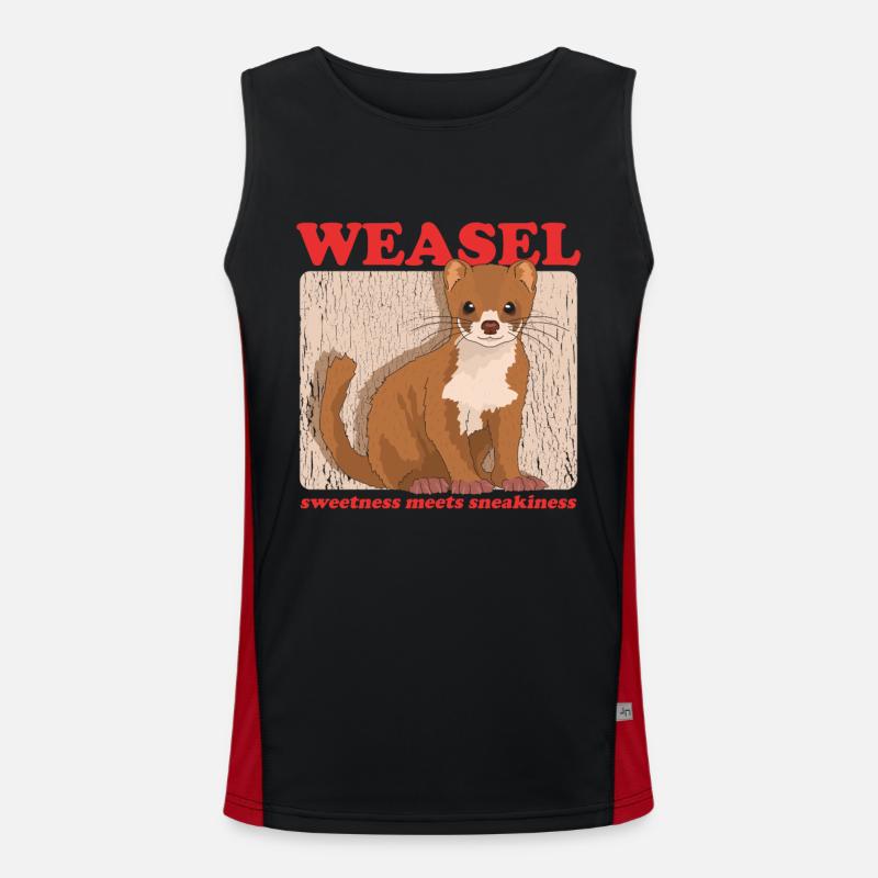 Weasel Mouse Weasel Cute Dwarf Weasel Gift Men's Functional Contrast Tank Top 