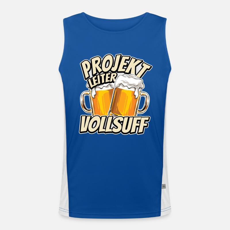 Projektleiter Vollsuff - Biertrinker - Männertag Funktionelles Kontrast-Tank Top für Männer 