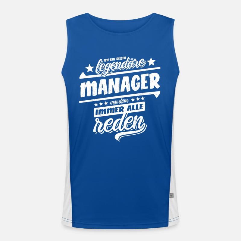 Ich bin dieser legendäre Manager - Spruch Funktionelles Kontrast-Tank Top für Männer 
