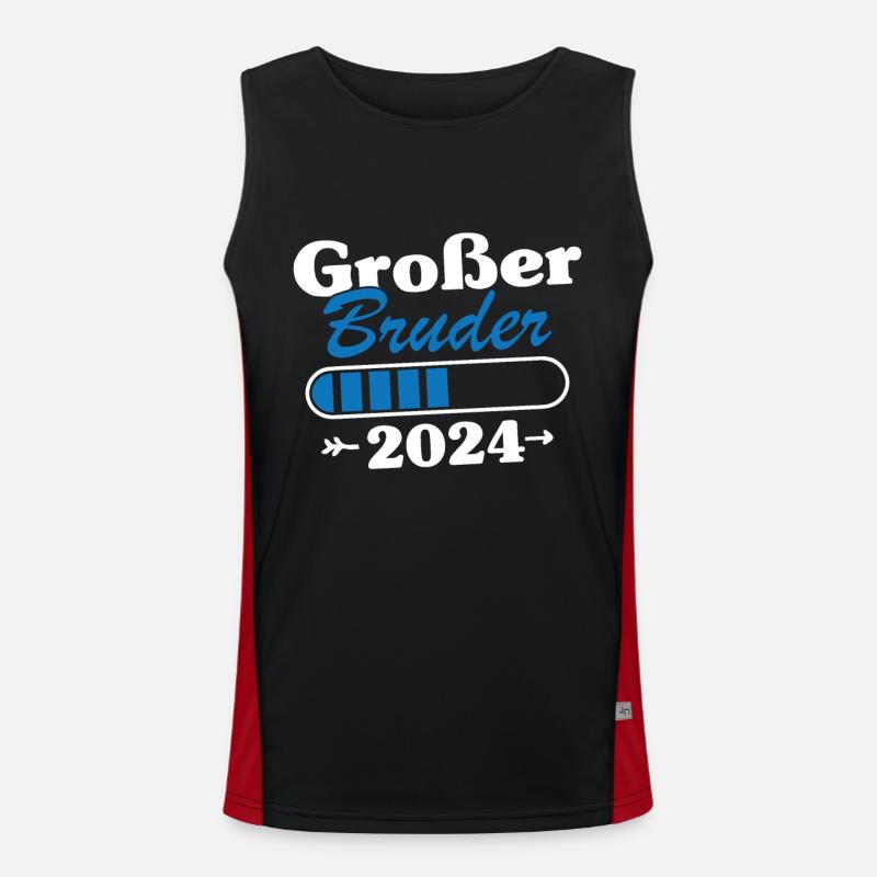 Big Brother Loading 2024 - Men's Functional Contrast Tank Top  - black/red