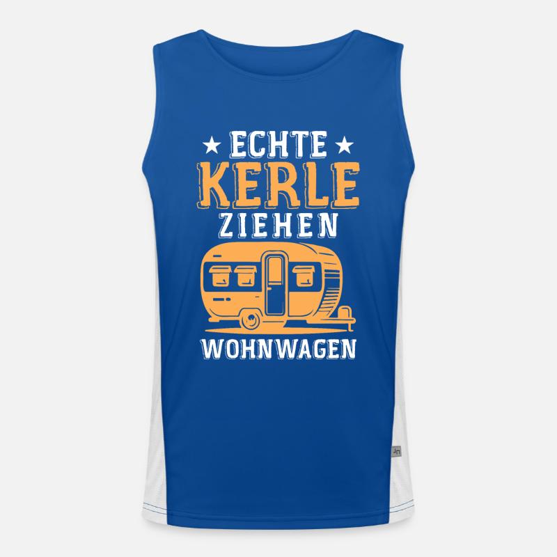 Real guys pull caravan Men's Functional Contrast Tank Top 