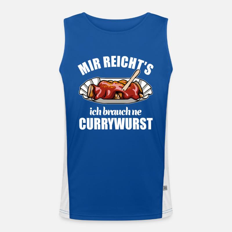 Mir reicht's ich brauch ne Currywurst Funktionelles Kontrast-Tank Top für Männer 