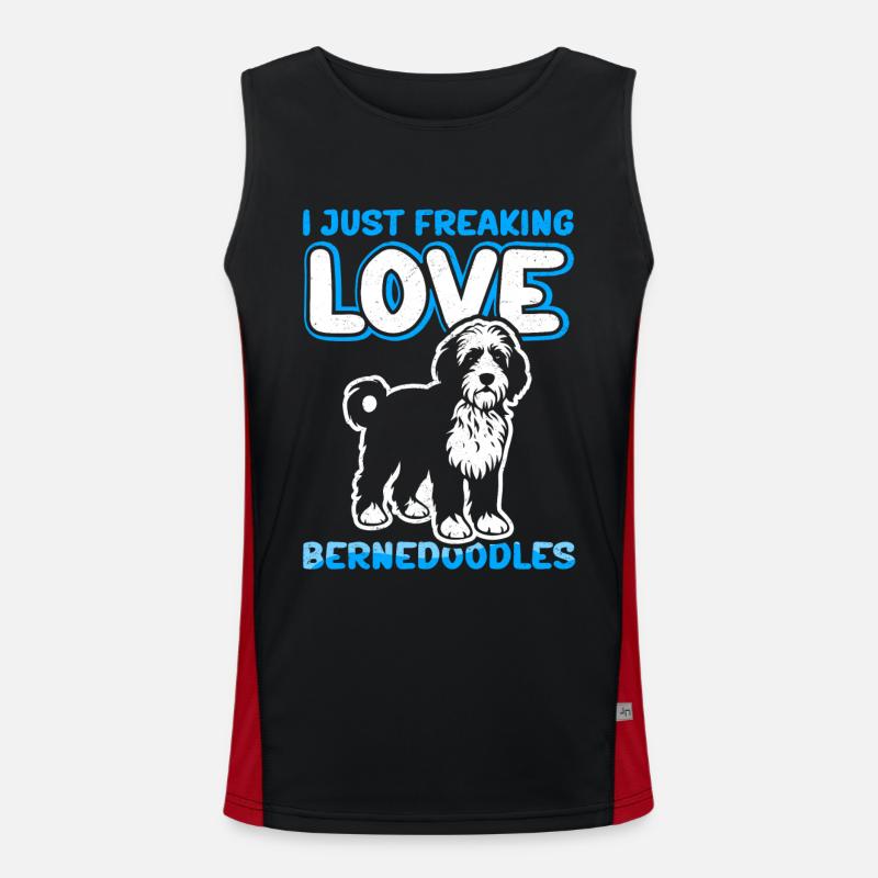 Bernedoodle Hundehalter Hundebesitzer Geschenk Funktionelles Kontrast-Tank Top für Männer 