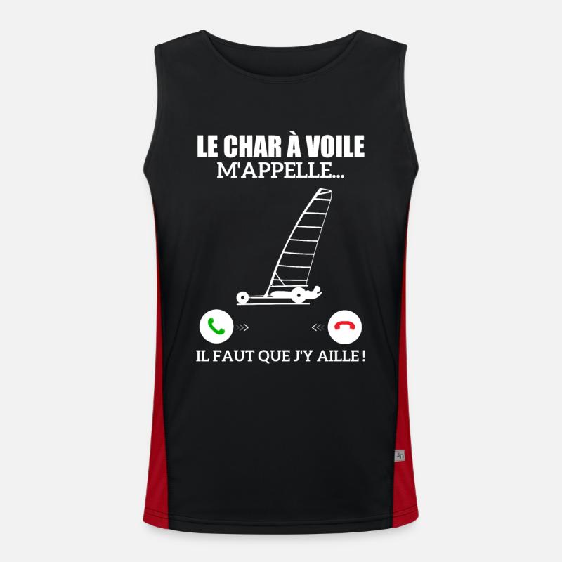 Die Sandyacht ruft mich Funktionelles Kontrast-Tank Top für Männer 