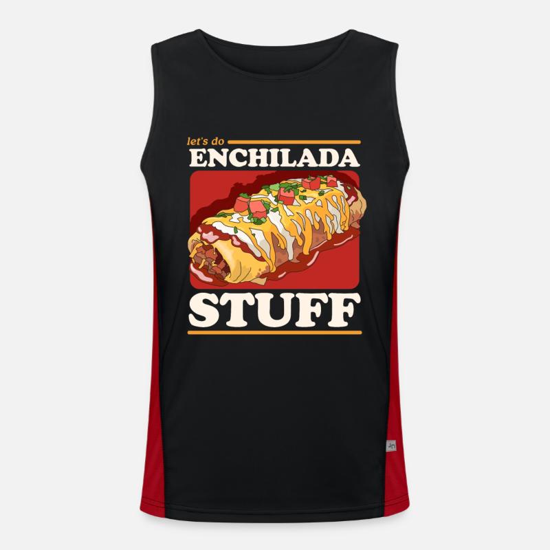 Enchilada Mexican Enchiladas Gift - Men's Functional Contrast Tank Top - black/red