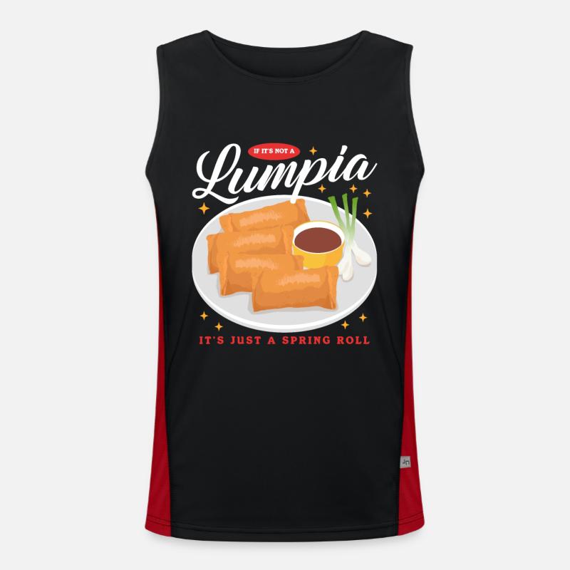 Lumpia Spring Rolls Loempia Gift Men's Functional Contrast Tank Top 