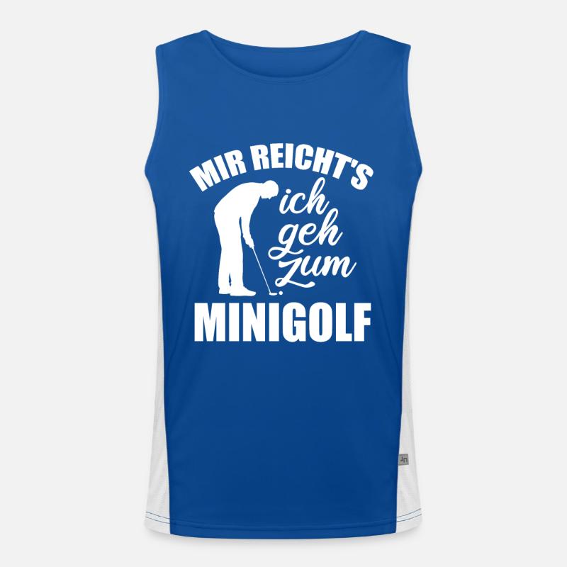 Mir reicht's ich geh zum Minigolf - Spruch Funktionelles Kontrast-Tank Top für Männer 