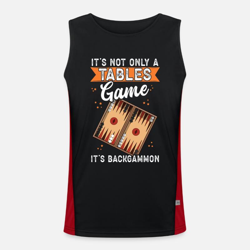 Jeu de société de backgammon Cadeau de jeu de backgammon Débardeur respirant contrasté Homme 