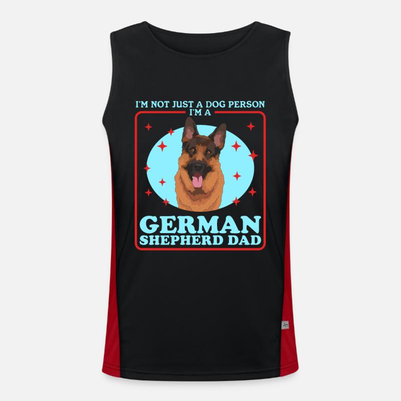 Schäferhund Dad Deutscher Schäferhund Geschenk Funktionelles Kontrast-Tank Top für Männer 