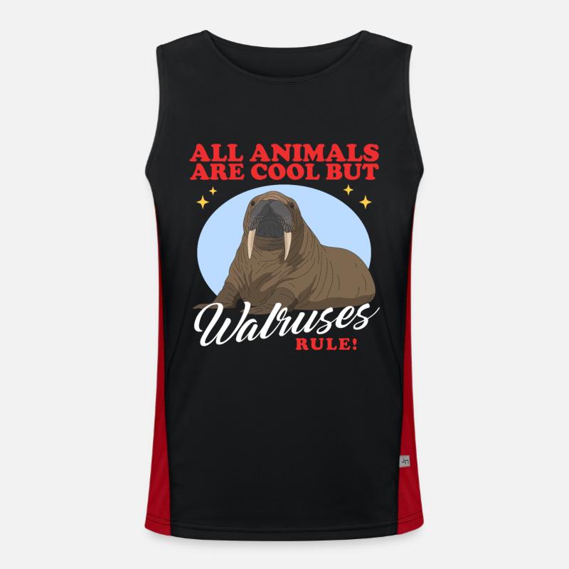 Walrus Walrus Walrus Walrus Gift Men's Functional Contrast Tank Top 
