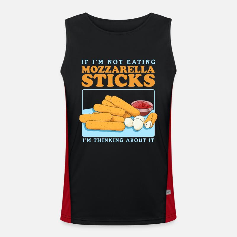 Mozzarella Sticks Mozzarella Sticks Gift Men's Functional Contrast Tank Top 