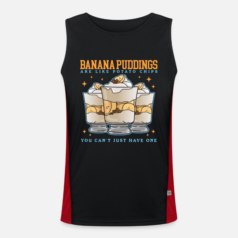 Bananenpudding Bananen Pudding Geschenk Funktionelles Kontrast-Tank Top für Männer 