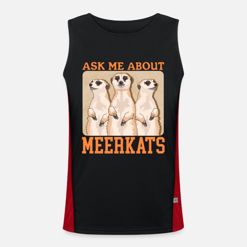 Erdmännchen Lustiges Erdmännchen Geschenk Funktionelles Kontrast-Tank Top für Männer 
