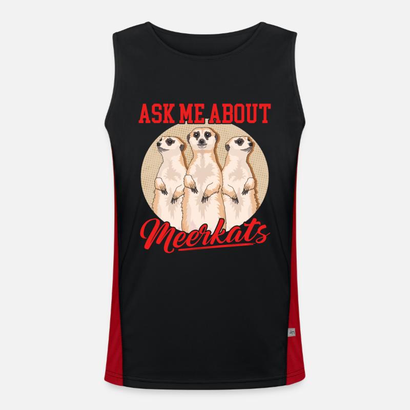 Suricate drôle suricate suricate cadeau Débardeur respirant contrasté Homme 