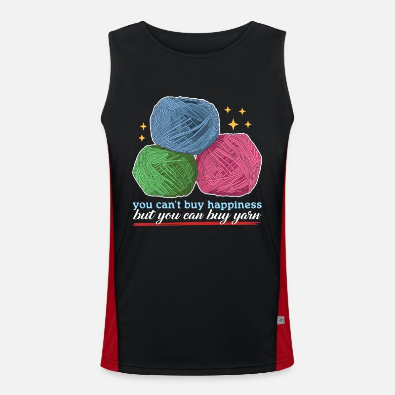 Häkeln Häkelgarn Häklerin Häkelt Geschenk Funktionelles Kontrast-Tank Top für Männer 