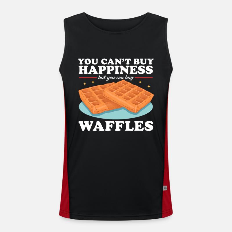 Waffle Waffle Lover Funny Waffles Gift Men's Functional Contrast Tank Top 