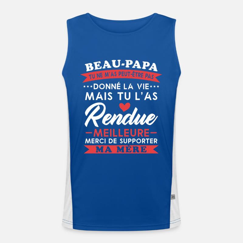 Handsome dad not given life but made better Men's Functional Contrast Tank Top 
