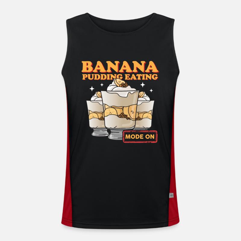 Bananenpudding Bananen-Pudding Geschenk Funktionelles Kontrast-Tank Top für Männer 