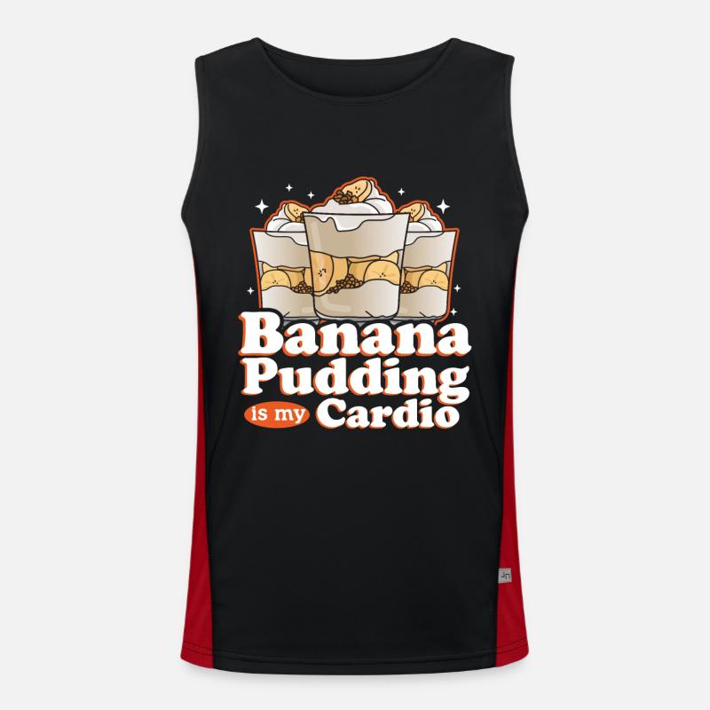 Bananenpudding Bananen-Pudding Geschenk Funktionelles Kontrast-Tank Top für Männer 
