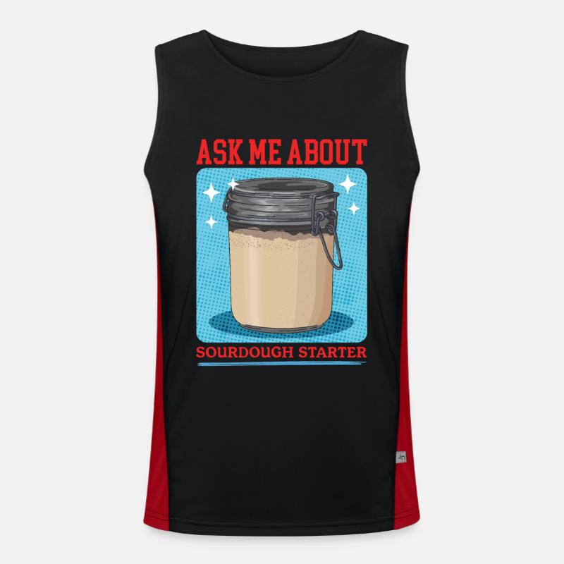 Sauerteig Starter Sauerteigstarter Geschenk Funktionelles Kontrast-Tank Top für Männer 