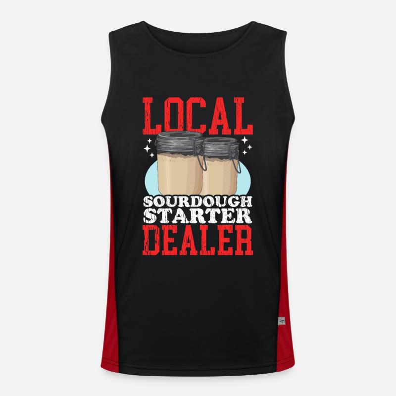 Sourdough Starter Baker Sourdough Bread Gift Men's Functional Contrast Tank Top 