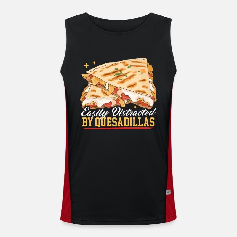 Quesadilla Tortillas Quesadillas Geschenk Funktionelles Kontrast-Tank Top für Männer 