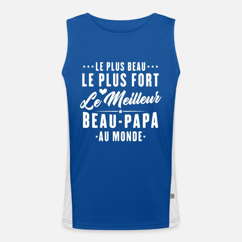 Der beste Vater der Welt Funktionelles Kontrast-Tank Top für Männer 