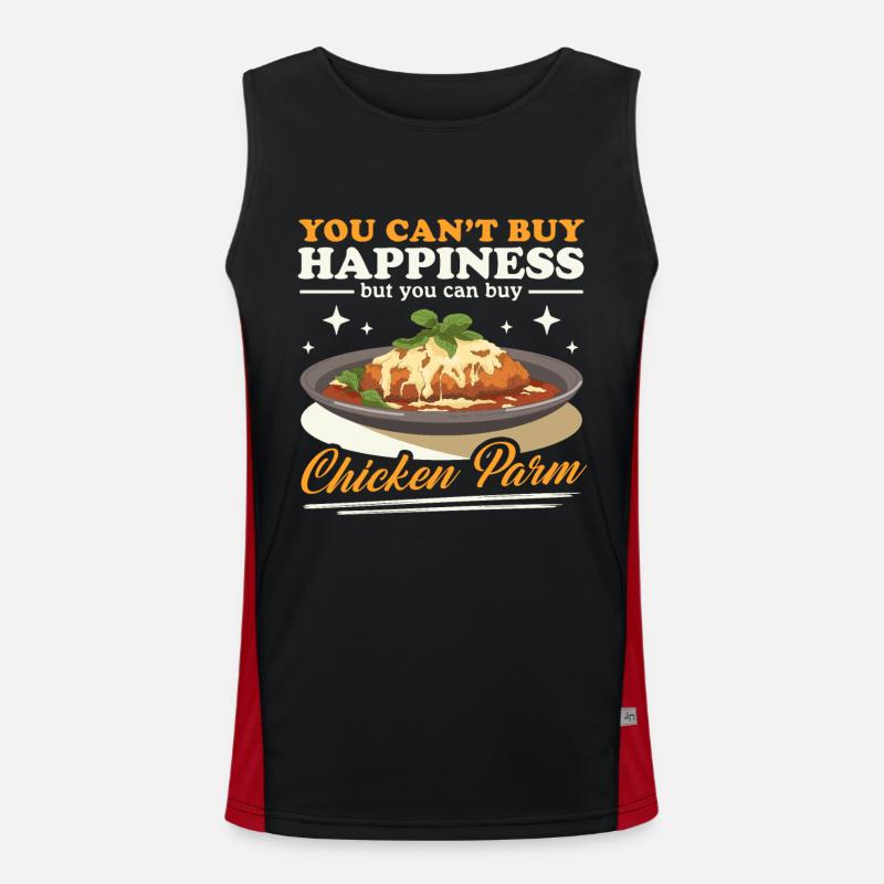 Chicken Parmesan | Chicken Parm Geschenke Funktionelles Kontrast-Tank Top für Männer 