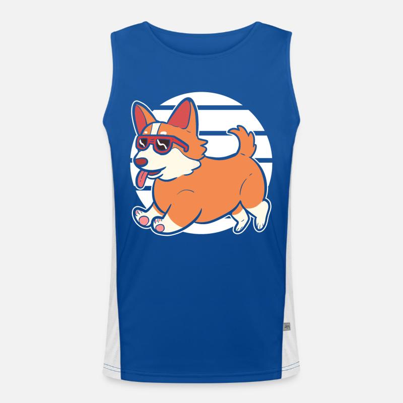 Corgi Funktionelles Kontrast-Tank Top für Männer 