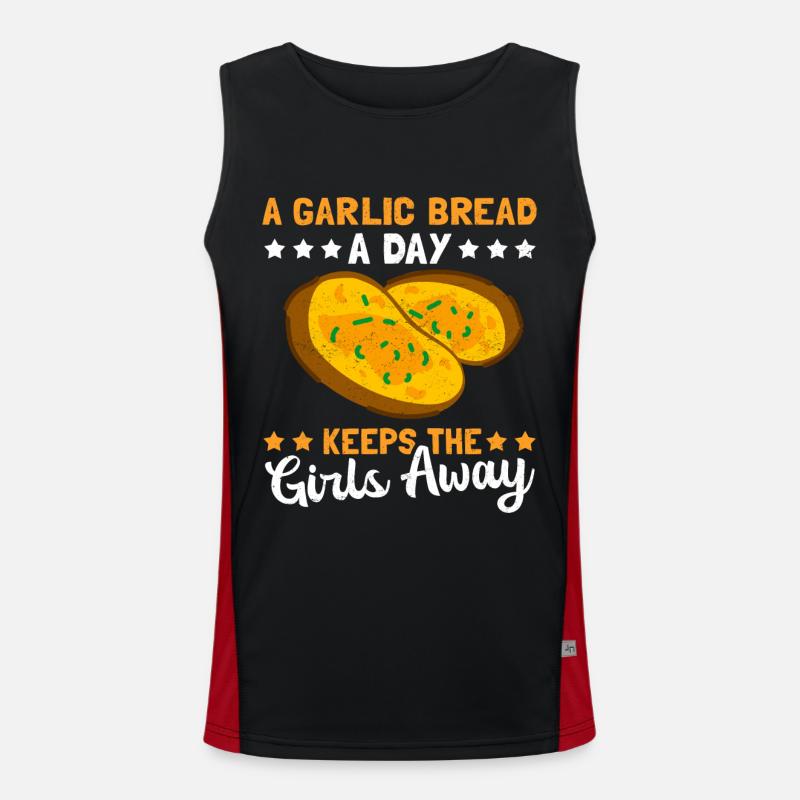 Garlic Bread Garlic Bread Gift Men's Functional Contrast Tank Top 